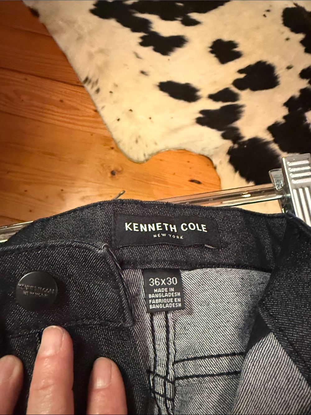 Kenneth Cole Slim Straight Jeans in black
